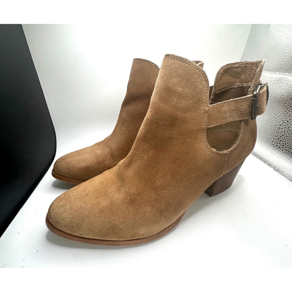 Franco Fortini Shoes - Franco Fortini Niki suede tan women's size 8 ankle boot